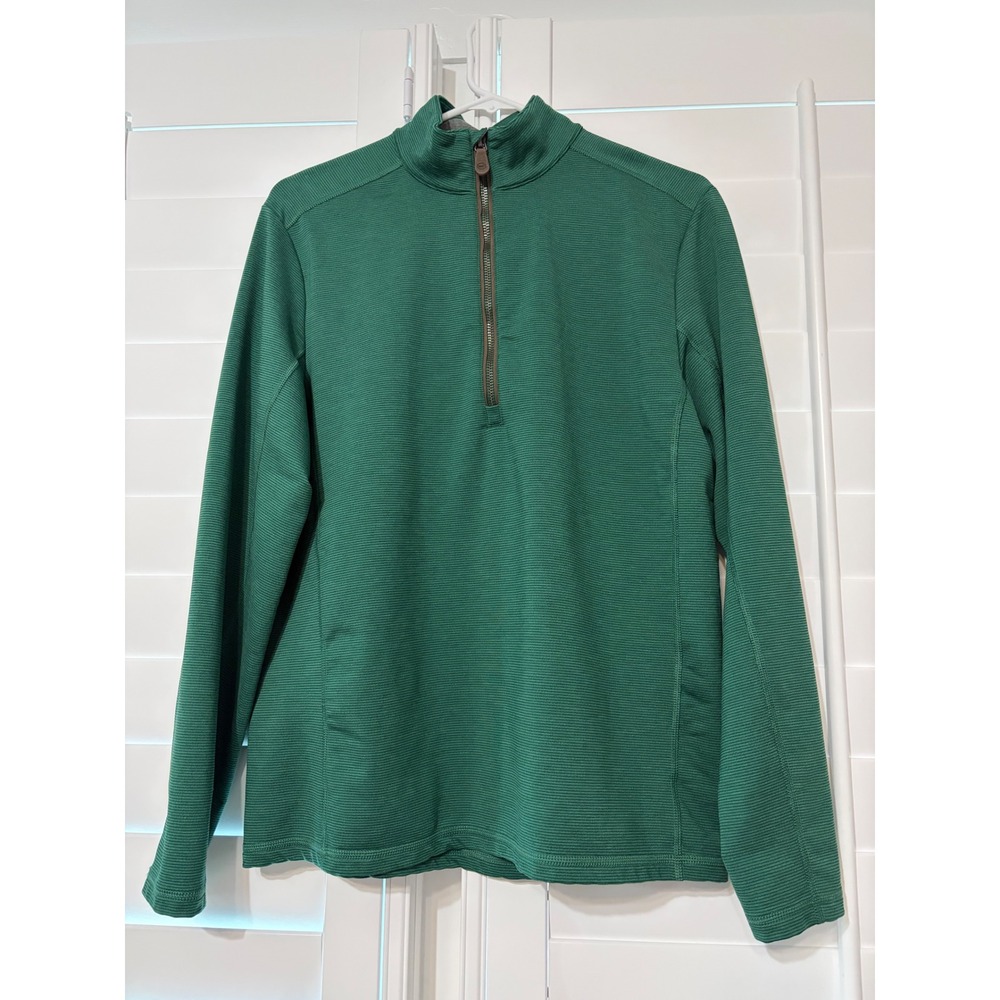Vineyard Vines Jim Nantz Mens Small Green Quarter Zip Pullover Performance Top